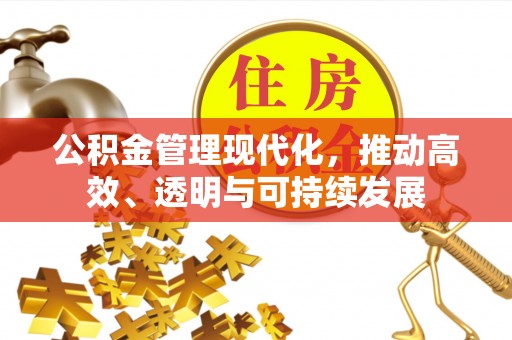 明山公积金管理现代化，推动高效、透明与可持续发展