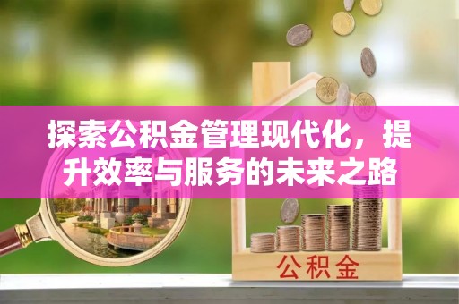 明山探索公积金管理现代化，提升效率与服务的未来之路